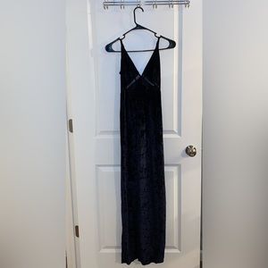 NEW WITH TAGS Free People Maxi Dress- Size M, Color Navy Velvet